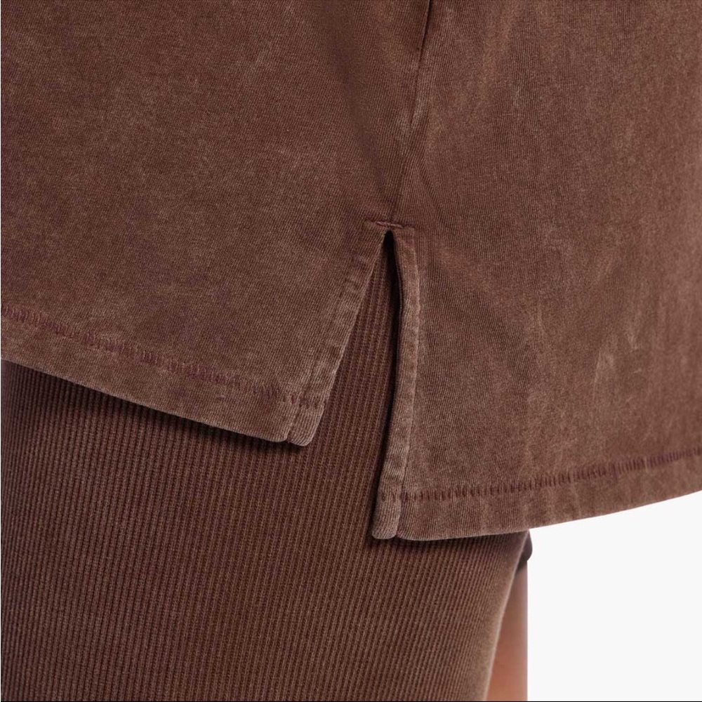 nuuds Brown Women's Ribbed Biker Shorts Set - Picture 4 of 4